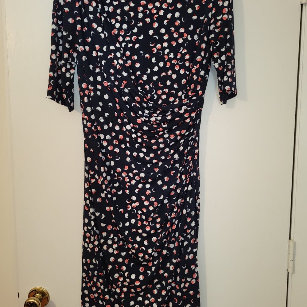 Connected Apparel Polka Dot Dress, Size 14